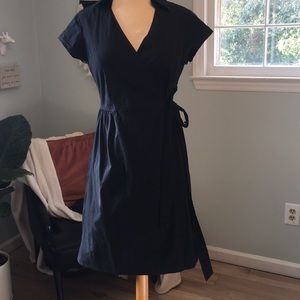 Black cross over dress